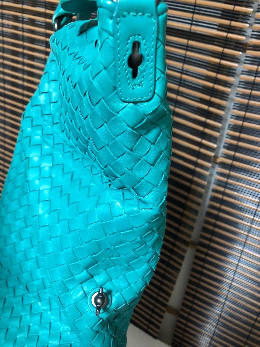 Bottega Veneta Turquoise Leather Tote Bag thumbnail 6