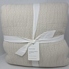 Pottery Barn King/Cal King Ultimate Summer Essential Quilt Neutral