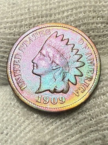 1909 Philadelphia Mint Indian Head Cent Free Gift Nice Toner WOW AU+