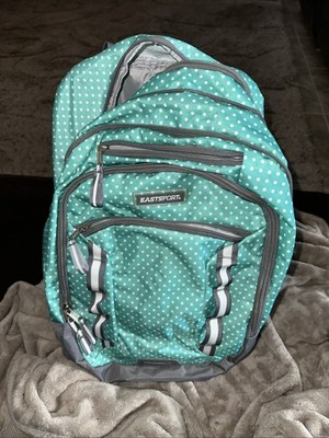 Eastsport Odyssey Teal Polka-Dot Backpack w/ Padded Straps & 2'' Laptop Expansion