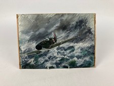 Royal Air Force roundel Oil Painting Aviation Aircraft on Board Signed Rdelicia