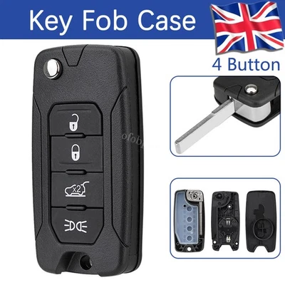 for Jeep Renegade 4 Button Flip Key Fob Case 2014 2015 2016 2017 2018 2019 2020
