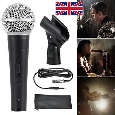 For Shure SM58 Dynamic Vocal Microphone Wired Mic with On/Off Switch With Cables