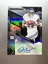 Plaxico Burress 2018 Panini Obsidian Lightning Strike Auto #’d 066/100 NY Giants