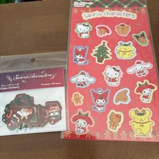Sanrio Christmas Sheet Stickers Flake Seal Decals 2 Packs Cute Characters