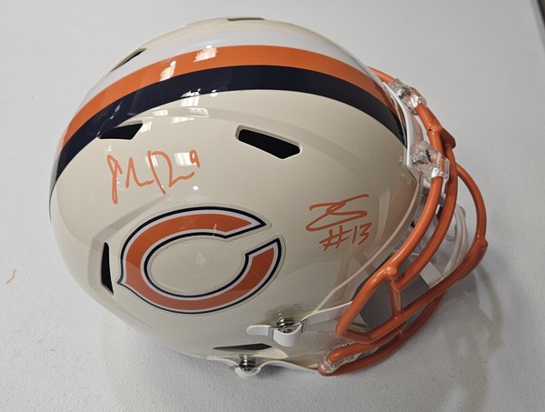 Jahdae Walker & Zavion Thomas Dual Signed Retro Full Size Rep Helmet W/GTSM COA