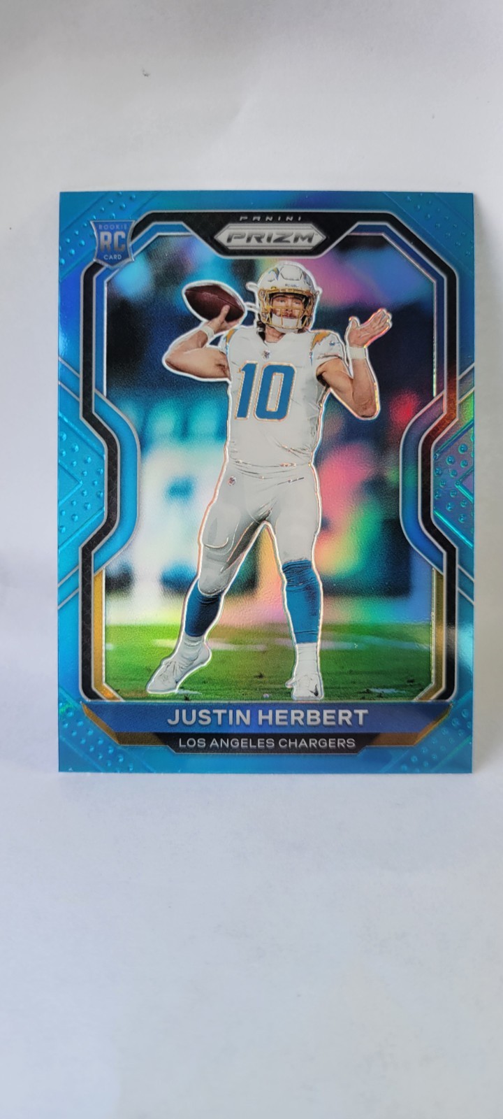 2020 Panini Prizm Rookie Justin Herbert  Light Blue Prizm #325 Beautiful