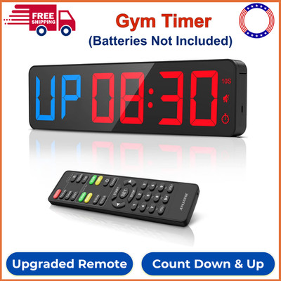 Digital LED Display Big Wall Clock Digital Timer for Fitness Adjustable Volume