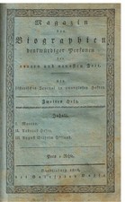 Magazin der Biographien der neueren und neuesten Zeit. zweites Heft.