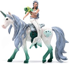 Image of SCHLEICH 42509 Mermaid riding on Sea Unicorn bayala Figurine for ages 5-12 year