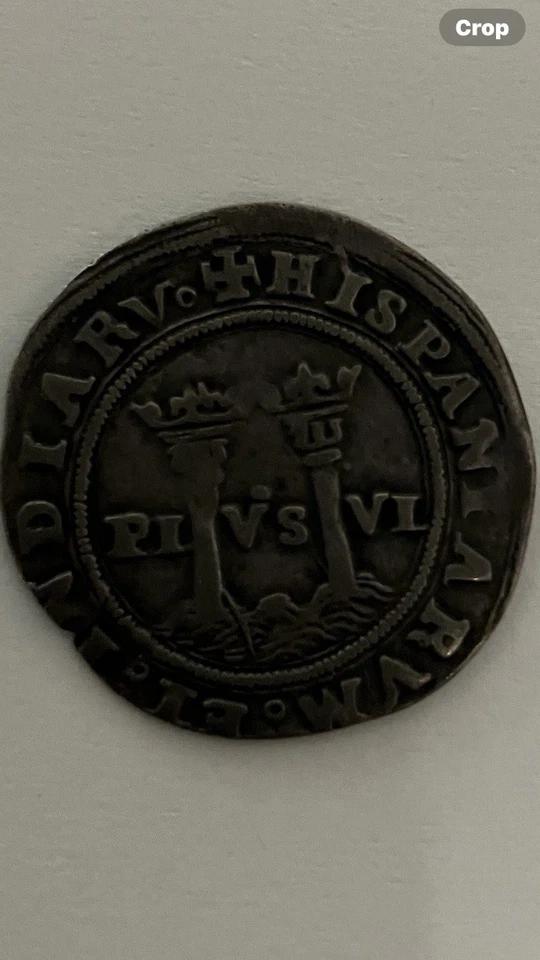 MEXICO 1 REAL Spanish Colonial Silver Coin. 1516-1556. COB. Super Nice Patina - Image 3 of 4