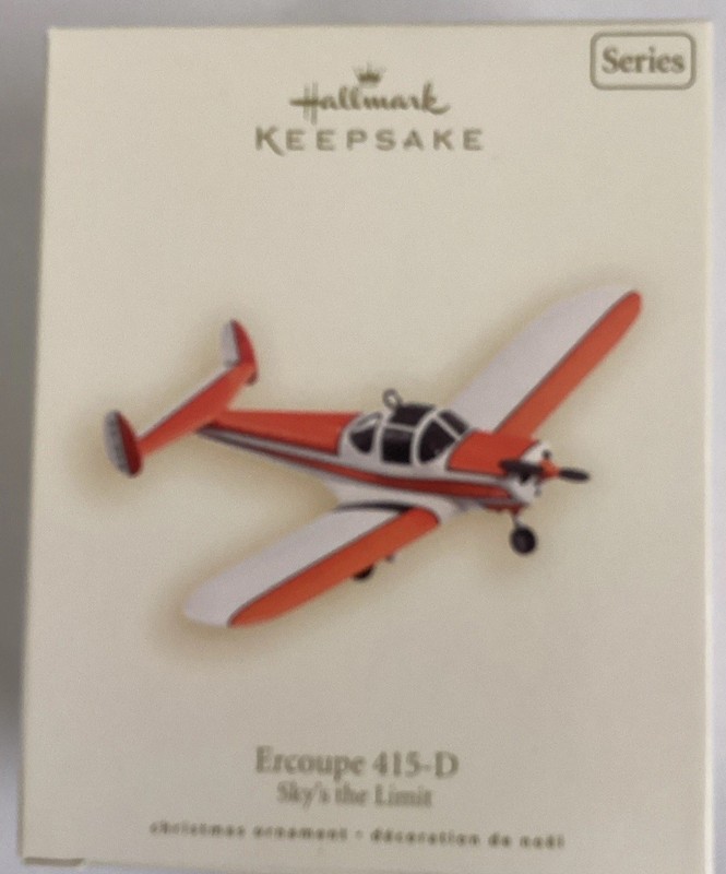 Hallmark Airplane Ercoupe 415-D Sky's the Limit Plane Series #12 2008 Ornament