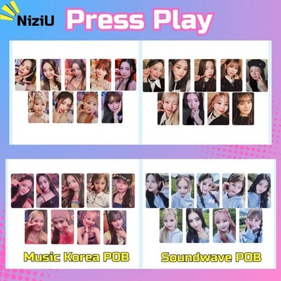 NiziU Press Play Music Korea 1st Singl Sound wave POB Fotokarte Offizielles JYP