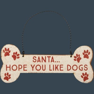 Christmas Ornament Santa Hope You Like Dogs Bone  Shaped Dog Lover Gift