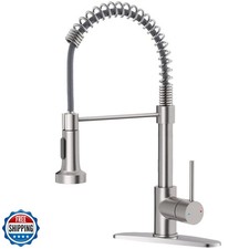 OWOFAN Kitchen Faucet with Pull Down Sprayer Brushed Nickel Stainless Steel 1