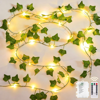 Yowin 10M Efeu Lichterkette Mit Fernbedienung 100 Led KüNstlicher Efeu Girlande