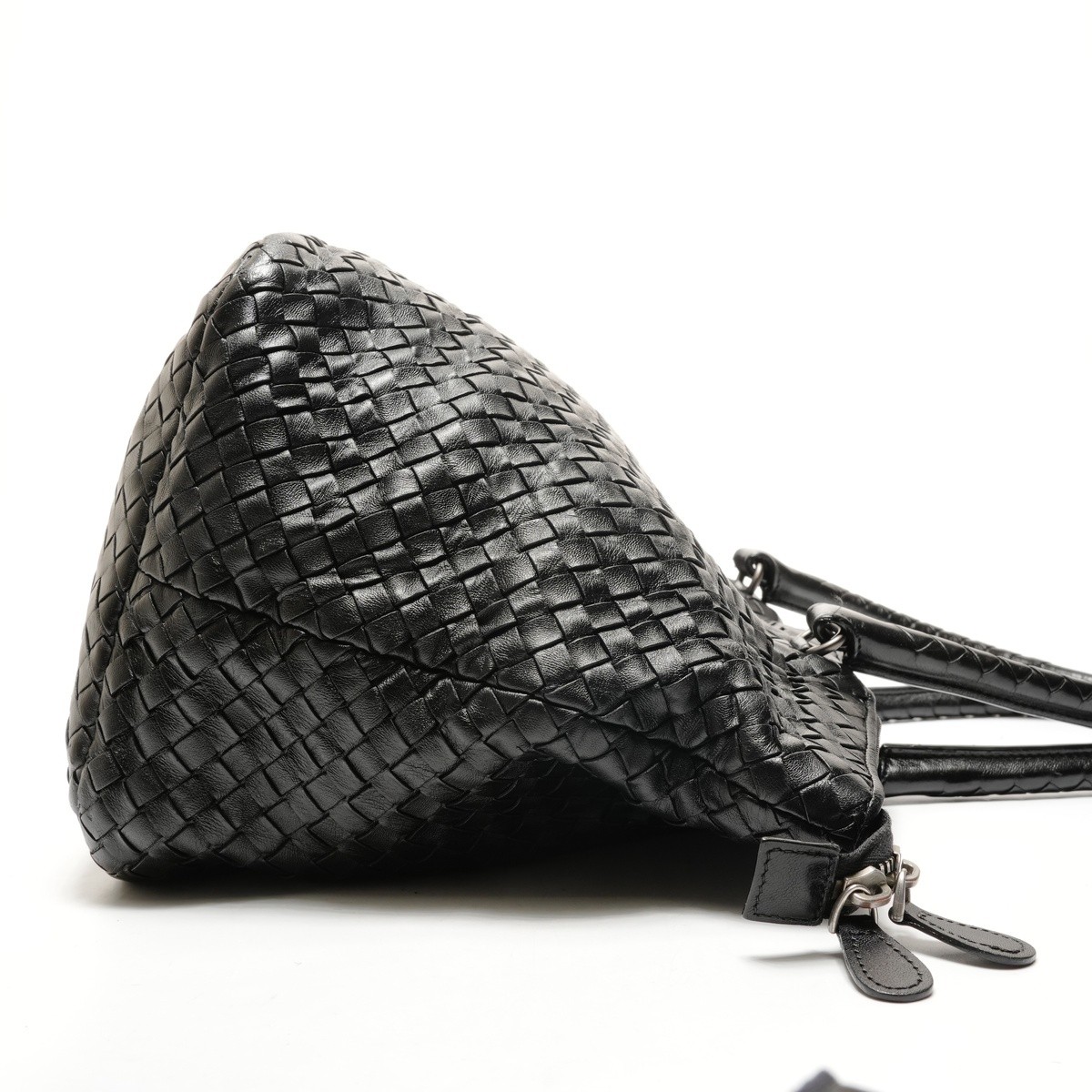 Bottega Veneta Intrecciato Leather Tote Bag Black 16.5 x 10.2 x 8.3 in thumbnail 3