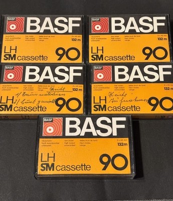 BASF LH SM MC Kassette 90 5x Tape