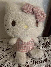 Hello Kitty With Pink White Check Outfit And Bow - Clearance Price
