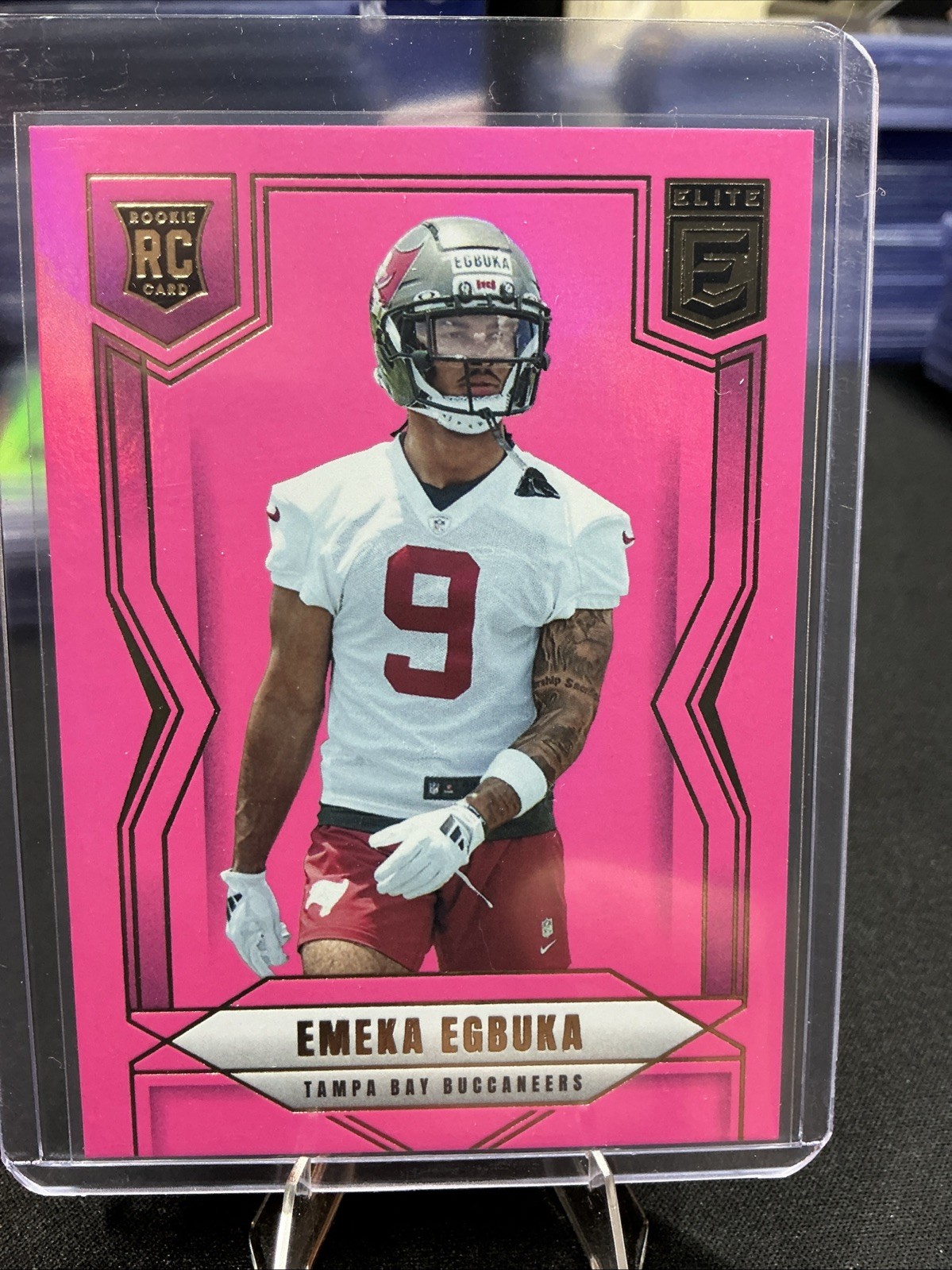 2025 Panini Donruss Elite Emeka Egbuka #102 Pink (RC) - Tampa Bay Buccaneers