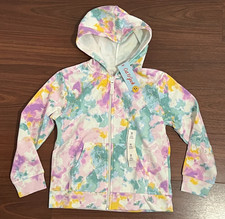 Cat Jack Girl's Tie Dye Full Zip Hoodie Size Medium 8 New