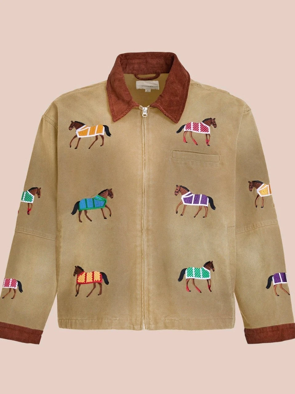 Found Lariat Horse Embroidered Work Jacket - Size Small. Bnwt - product detail image 1