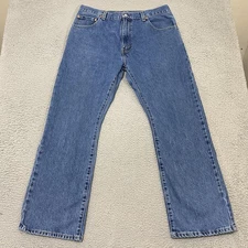 Levis Jeans Mens 36x30 Blue Bootcut Cotton Denim Measure 35x30