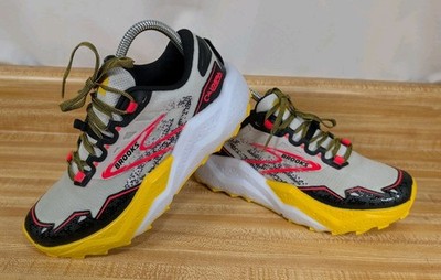 Brooks Caldera 7 Trail Running Shoes Womens 8 Gray Yellow DNA 1204041B094 