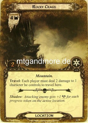 Lord of the Rings LCG - 2x Rocky Crags  #019 - The Redhorn Gate