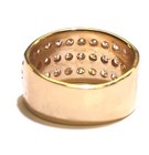 14k Yellow gold 1.30CT 3 Row VS2 G diamond anniversary wedding band ring 6.7g — photo 5