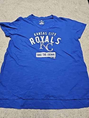 Kansas City Royals Take The Crown Women's Blue Short Sleeve Tshirt Size L - Picture 2 of 9
