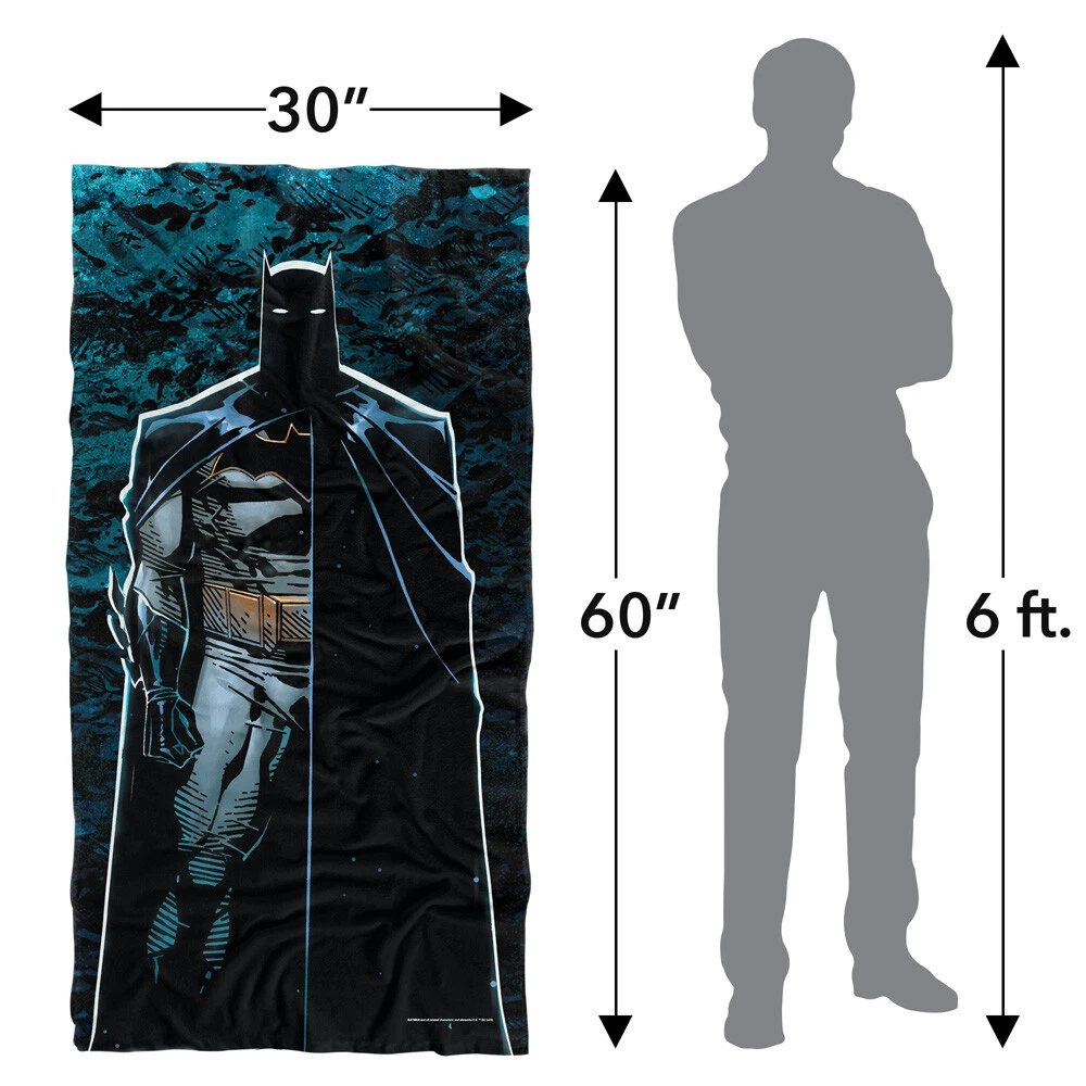 Batman Beach Towel 30x60" Batcave Silhouette Microfiber Official