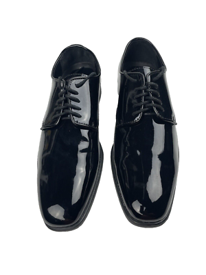 Seven 26 Black Patent Faux Leather Lace Up Oxford Mens Dress Shoes Shiny Size 9 Seven 26 Black Patent Faux Leather Lace Up Oxford Dress  main image 2