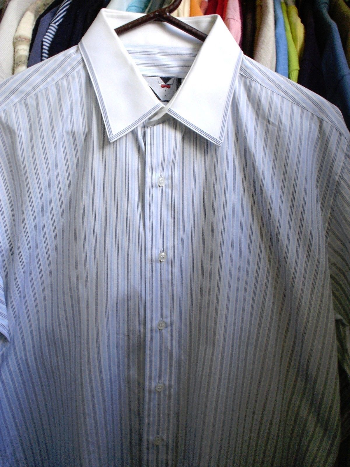 Beautiful & Exquisite AMERI Blue Striped Italian … - image 1