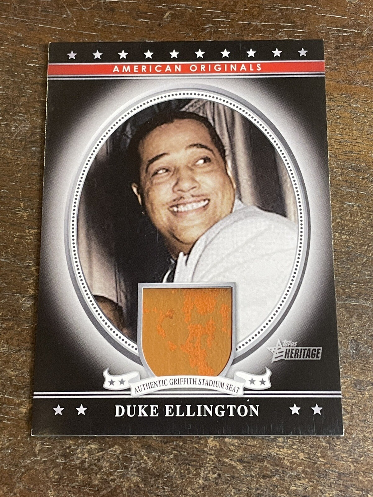 2009 Topps American Heritage Relics Duke Ellington /Griffth Stadium Seat Seat eBay