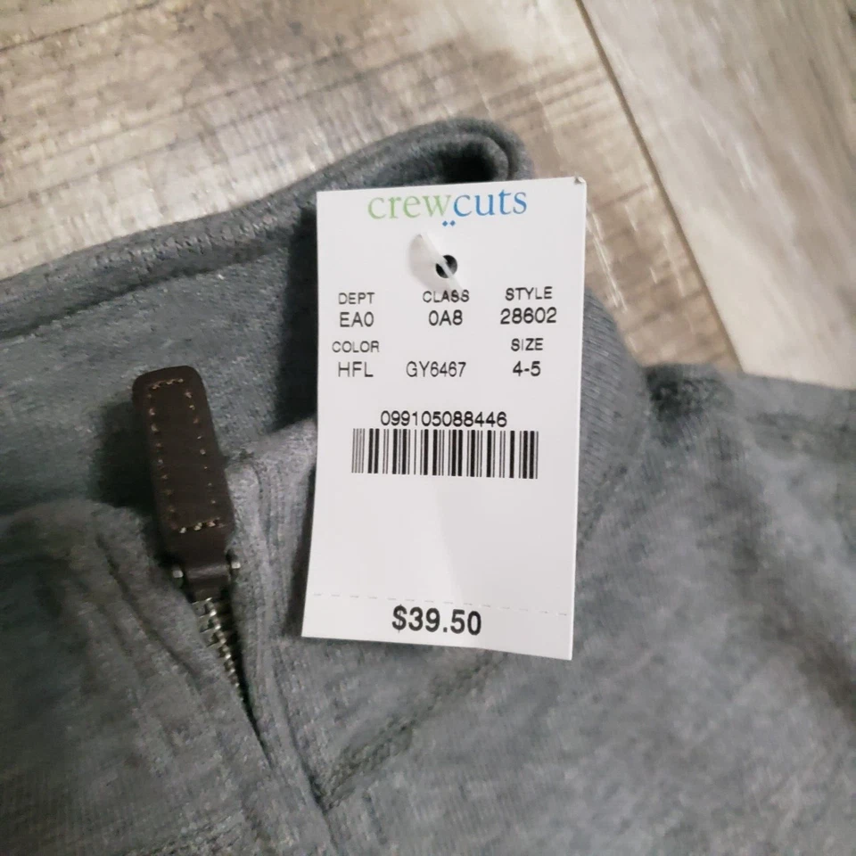 Suéter con cremallera de corte redondo para niños talla 4-5 Foto 2 de 3