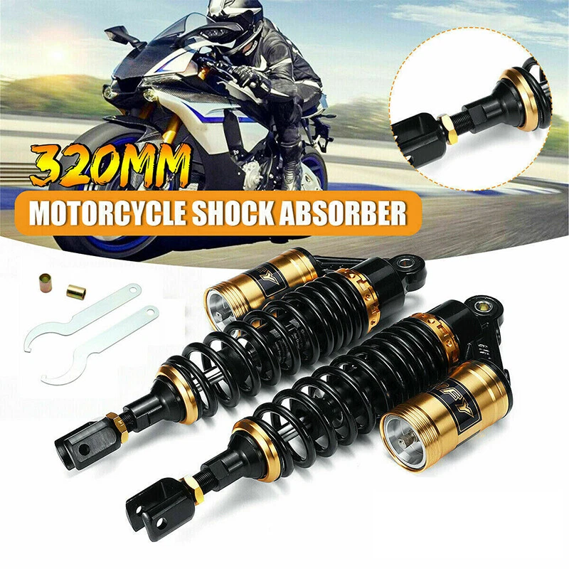 Amortiguador trasero suspensión neumática 320 mm apto para Honda CB200T Suzuki GS1000 Foto 2 de 4