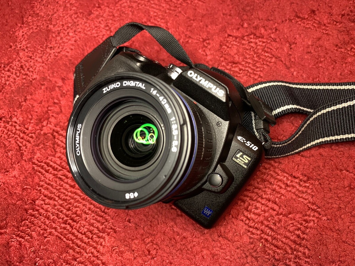 Olympus Evolt E-510 IS DSLR Camera 14-45mm Lens Tested Works DEAD