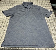 Adidas Golf Polo Gray Camo Short Sleeve Athletic Golf Shirt Mens Sz Large