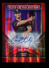 Carl Wise 2015 Panini Elite Extra Edition #123 Auto RC Toronto Mint 31885