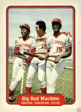 1982 Fleer #630 Big Red Machine (Dan Driessen / Dave Concepcion / George Foster)