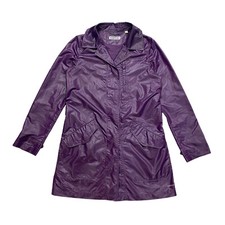 Aspesi Women's Lightweight Shiny Polyester Rain Coat Jacket | Vintage Designer
