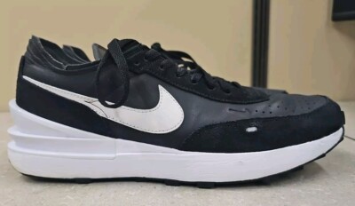 Nike Waffle One Mens Size 11 Shoes Black Low Running Athletic Sneakers Light Use