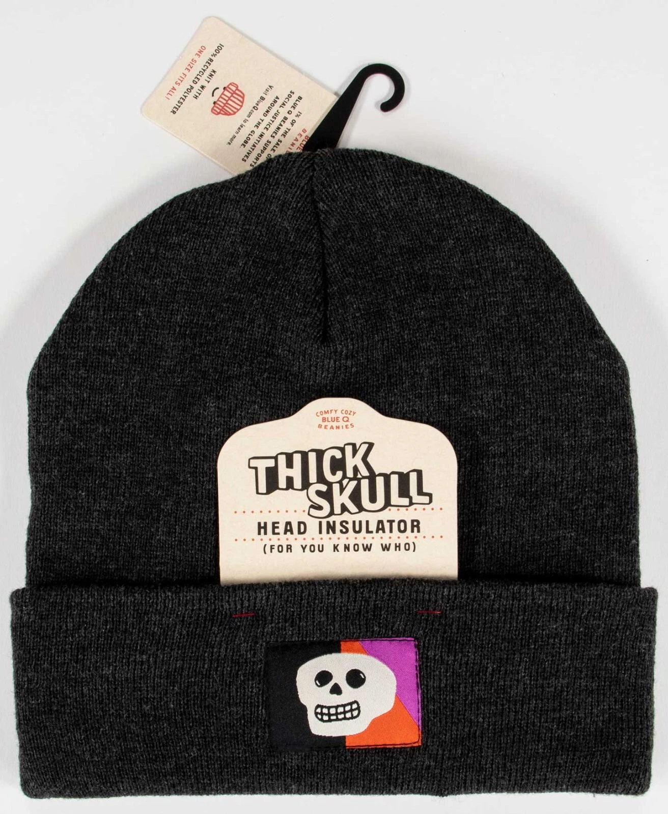 Blue Q Thick Skull Beanie Hat One Size NEW! Great Gift