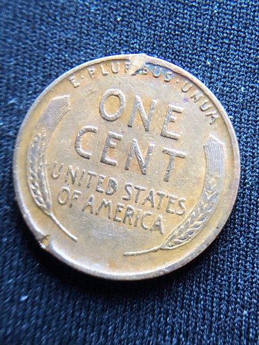 1936 lincoln wheat penny,Die break - Picture 4 of 4