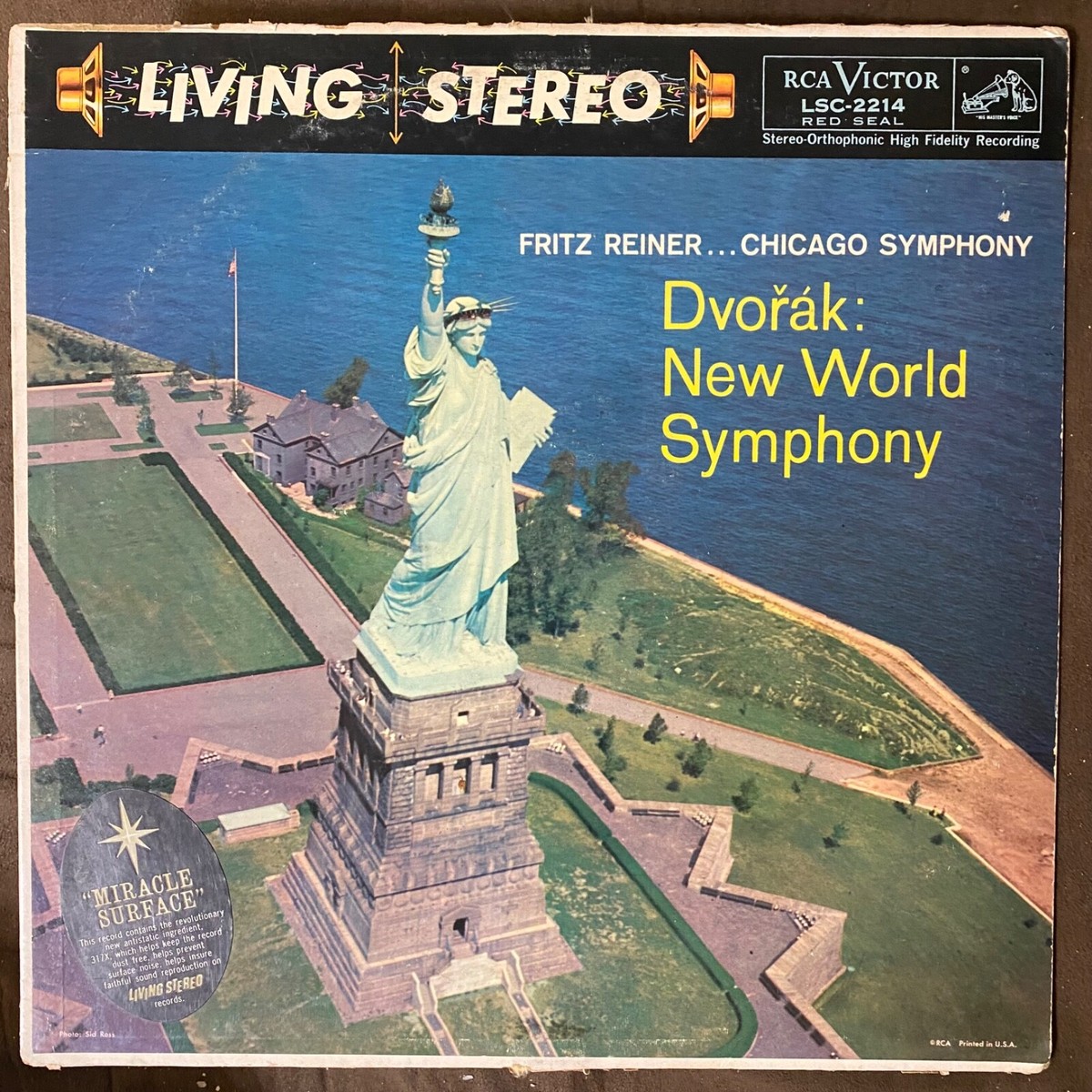 DVORAK New World Symphony REINER - 1958 1st Press RCA SD Stereo LP