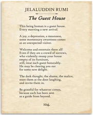 Rumi - The Guest House - 11x14 Unframed Typography Book Page Print - Great Gift 