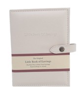Little Book Of Earrings Storage - Mock Crocodile Ivory Little Book Of Earrings Storage - Mock Crocodile Ivory