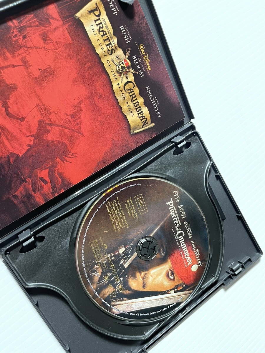 Pirates of the Caribbean: The Curse of the Black Pearl (DVD, 2003