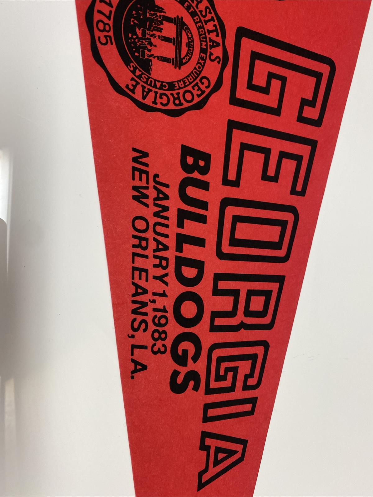 1983 Vintage Bulldogs University Football Sugar Bowl Pennant